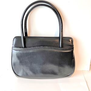 Vintage Black Clasp Closure Shoulder Bag